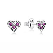 E-16004 - 925 Sterling silver stud with crystals.