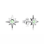 E-16025 - 925 Sterling silver stud with crystals.