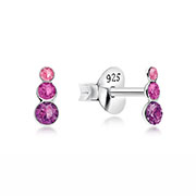 E-16062 - 925 Sterling silver stud with crystals.