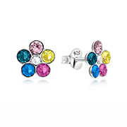 E-15786/1 - 925 Sterling silver stud with crystals.