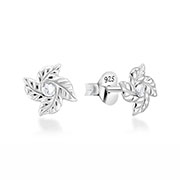 E-15907 - 925 Sterling silver stud with crystals.