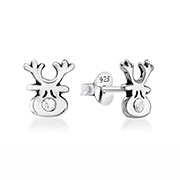 E-15922 - 925 Sterling silver stud with crystals.