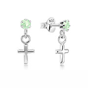 E-15923 - 925 Sterling silver stud with crystals.