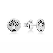 E-15934 - 925 Sterling silver stud with crystals.