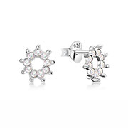 E-15967 - 925 Sterling silver stud with crystals.