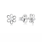 E-15982 - 925 Sterling silver stud with crystals.