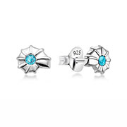 E-15987 - 925 Sterling silver stud with crystals.