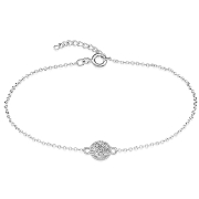 BL-2043 - 925 Sterling silver bracelet with cubic zircon.