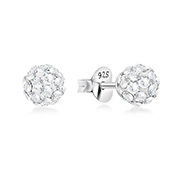 E-12235 - 925 sterling silver multi crystals stud.