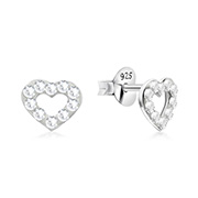 E-15509 - 925 sterling silver multi crystals stud.