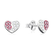 E-15597 - 925 sterling silver multi crystals stud.