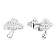 E-15955 - 925 sterling silver multi crystals stud.