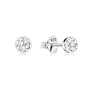 E-16197 - 925 sterling silver multi crystals stud.