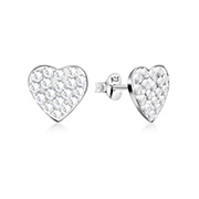 E-7259 - 925 sterling silver multi crystals stud.