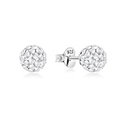 E-7267 - 925 sterling silver multi crystals stud.