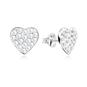 E-9028 - 925 sterling silver multi crystals stud.