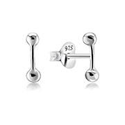 Plain 925 Sterling silver stud earring.