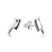 EP-1076 - Plain 925 Sterling silver stud earring.