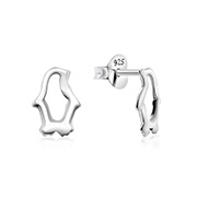 EP-2338 - Plain 925 Sterling silver stud earring.