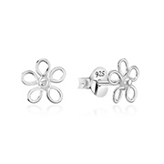 EP-2445 - Plain 925 Sterling silver stud earring.