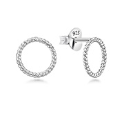 EP-2733 - Plain 925 Sterling silver stud earring.