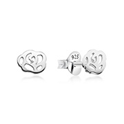 EP-2792 - Plain 925 Sterling silver stud earring.