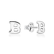 Plain 925 Sterling silver stud earring.