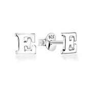 EP-3154/E - Plain 925 Sterling silver stud earring.