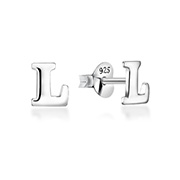 EP-3154/L - Plain 925 Sterling silver stud earring.