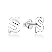 EP-3154/S - Plain 925 Sterling silver stud earring.