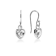 EZ-110 - 925 Sterling silver earring with cubic zircon.