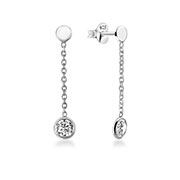 EZ-1202 - 925 Sterling silver stud with cubic zircon.