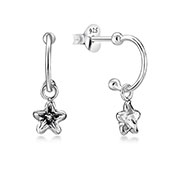 EZ-1221 - 925 Sterling silver stud with cubic zircon.