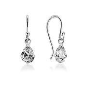 EZ-1350 - 925 Sterling silver earring with cubic zircon.