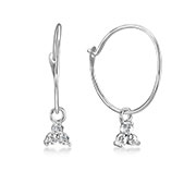 925 Sterling silver earring with cubic zircon.