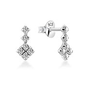 EZ-1439 - 925 Sterling silver stud with cubic zircon.