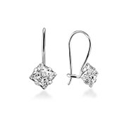 EZ-201 - 925 Sterling silver earring with cubic zircon.