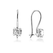 EZ-213 - 925 Sterling silver earring with cubic zircon.