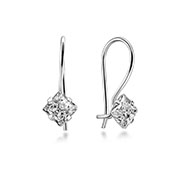 EZ-220 - 925 Sterling silver earring with cubic zircon.