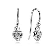 EZ-226 - 925 Sterling silver earring with cubic zircon.