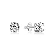 925 Sterling silver stud with cubic zircon.