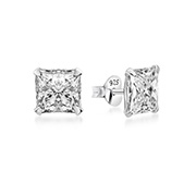 EZ-277 - 925 Sterling silver stud with cubic zircon.