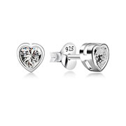 EZ-574 - 925 Sterling silver stud with cubic zircon.