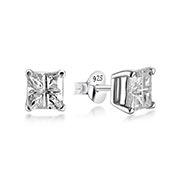 EZ-609 - 925 Sterling silver stud with cubic zircon.