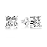 EZ-646 - 925 Sterling silver stud with cubic zircon.