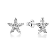 EZ-649 - 925 Sterling silver stud with cubic zircon.