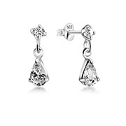 EZ-704 - 925 Sterling silver stud with cubic zircon.