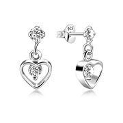 EZ-707 - 925 Sterling silver stud with cubic zircon.