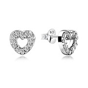 925 Sterling silver stud with cubic zircon.