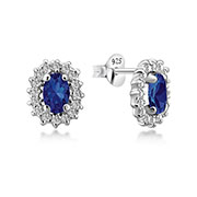 EZ-757 - 925 Sterling silver stud with cubic zircon.